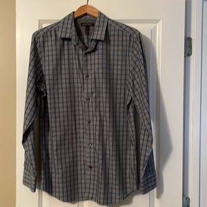 Long sleeve, 100% cotton, casual button-down shirt